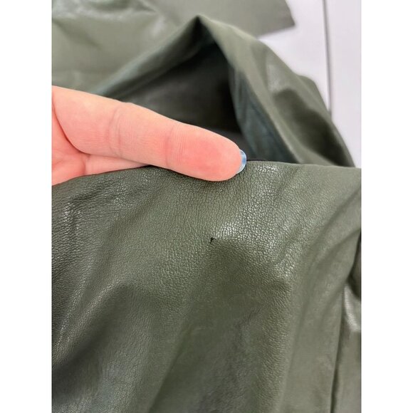 Commando women's large green faux leather high waisted pull on leggings pants - Picture 7 of 7